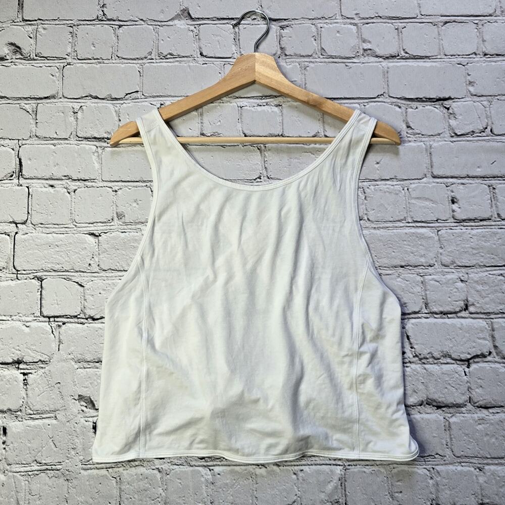Lululemon Turn to Tie Tank Open Back High Neck Crop Tank Top Pima Cotton Size L?